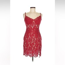 Elegant Red Lace Dress