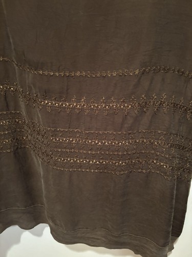 Johnny Was Item Vintage Rayon Skirt Brown Embroidery Medium Read - Bild 9 von 12