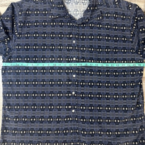 Pendleton Shirt Mens XL Blue Aztec Pearl Snap Long Sleeve Southwestern Corduroy - Picture 6 of 6