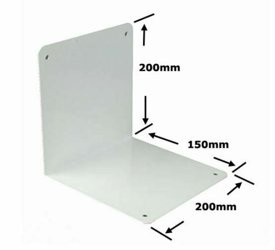 Twin Slot Upright Free Standing Bookend White 200mm