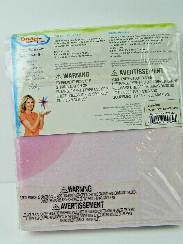 Sábana Cuna Truly Scrumptious de Heidi Klum Butterfly Wonderland Rosa Foto 3 de 4