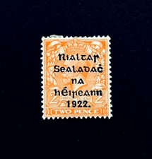 Znaczek IRLANDIA - 1922 król Jerzy V nadruk tymczasowy rząd MHR 