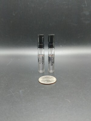 2 GUCCI GUILTY POUR FEMME Eau de toilette .05oz/1.5ml SAMPLE Vials No Card