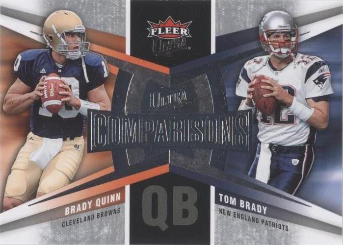 2007 Fleer Ultra Brady Quinn Tom Brady #UC-QB - 1 of 2