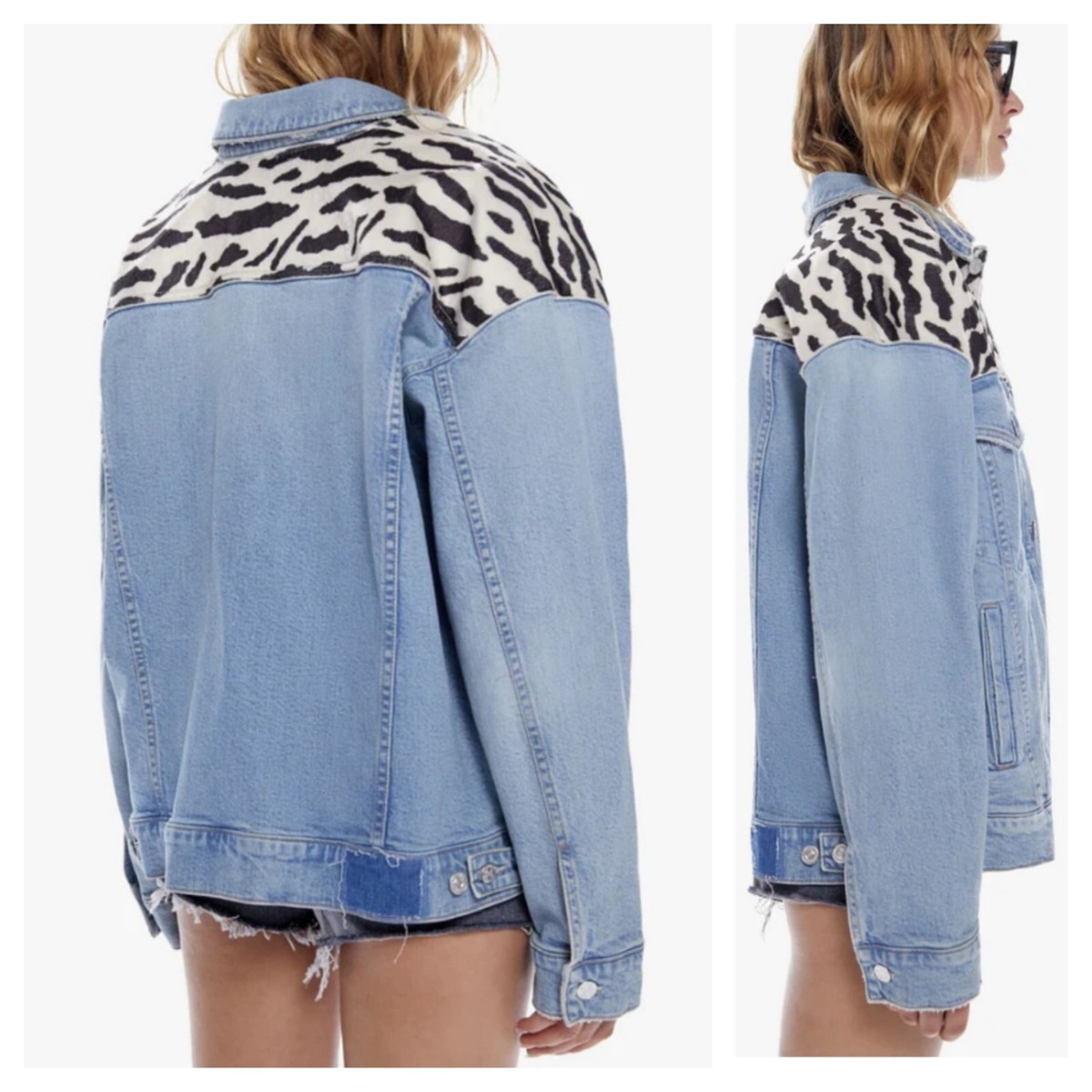 $595 MOTHER SUPERIOR Size Small Oversized Boxy Jean Jacket