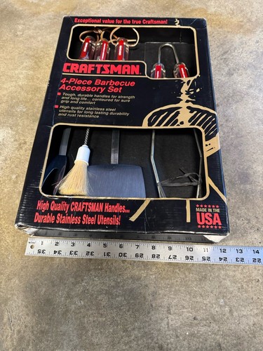 New Craftsman Tools 4Pc. Stainless Steel BBQ Grill Accessory Set 941258 - Picture 3 of 15