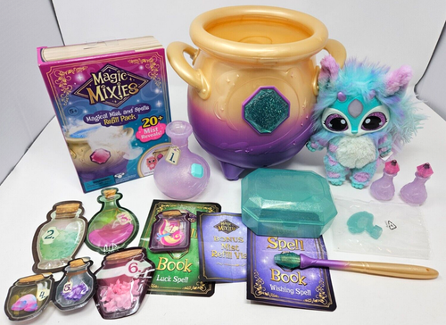 Magic Mixies Cauldron Blue Plush COMPLETE w/ NEW extra Refill Kit Accessories