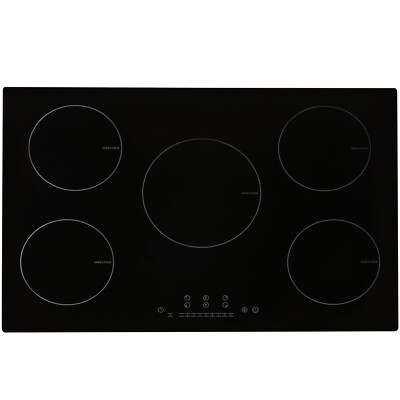 30'' Electric Induction Cooktop Ceramic Glass Stove 5 Burners Touch Control
