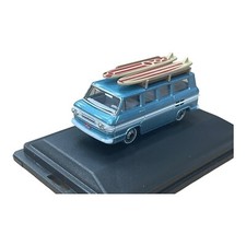 1961 Chevrolet Corvair Greenbrier Van Diecast Car 187 Scale Turquoise Chevy