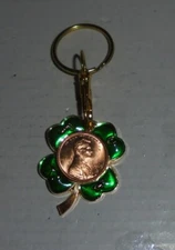 Lucky Penny Coin Token Keychain 1969 Birthday Cent Lottery Ticket Scratcher Cent
