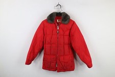 Vtg 70s Streetwear Womens Small Distressed Duck Down Collared Puffer Jacket USA