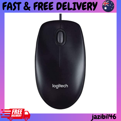 Logitech Corded Mouse M90 Black Wired USB Optical Tracking | NEW | FREE SHIPPING - Picture 1 of 13