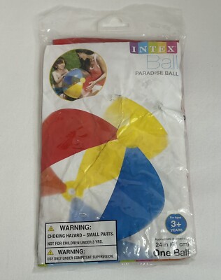 NEW Intex Paradise Beach Ball 24'' Inch 61 cm Multicolor #59032EP 2012 Sealed