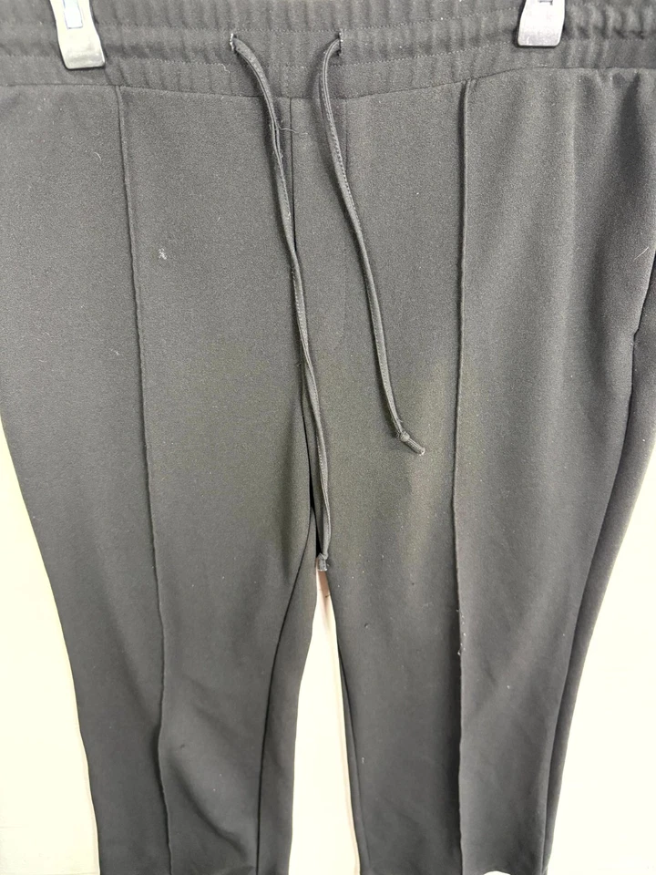 One 5 One Trouser Pants Womens XL Black Lounge High Rise Elastic Waist Pockets - Image 4 of 4