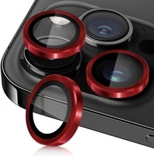 For iPhone 16 Pro Max Metal Ring Tempered Glass Camera Lens Protector Wholesale