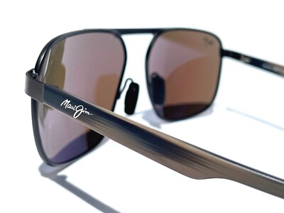 NEW Maui Jim WAIHEE RIDGE Gunmetal POLARIZED Maui Blue Lens