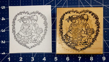 Hampton Art Young Love 1627 Valentine  s Day Heart Wood Mounted Rubber Stamp
