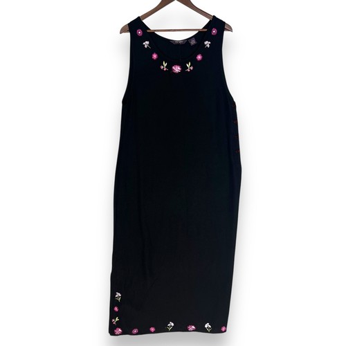Robe Agapo Femme - Jean Bleu Brodé Sans Manches - Style Bohème Taille S - Occasion TB