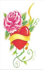 Flash Temporary Adhesive Tattoo Flower Heart Beach Gift Party Vacation