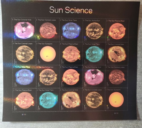 Scott #5607a (5598-5607) Sun Science Forever 2021 Sheet of 20 Stamps - MNH - Picture 2 of 6