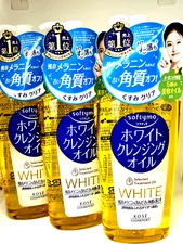 KOSE Softymo White Cleansing Oil 230ml Makeup Remover JAPAN NEW