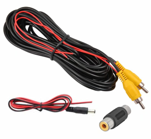 Backup Camera Rca,Car Reverse Rear View Camera Video Cable with Detection Wire
