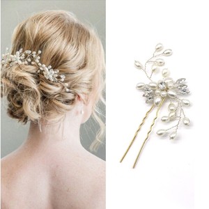 1pcs Crystal Pearl Hairpins Women Lady Hair Clips Headwear Hair