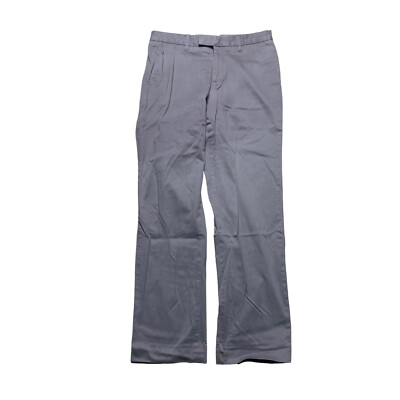 Fairline Straight Fit Dress Pants Mens Size 31 X 32 Gray Flat Front