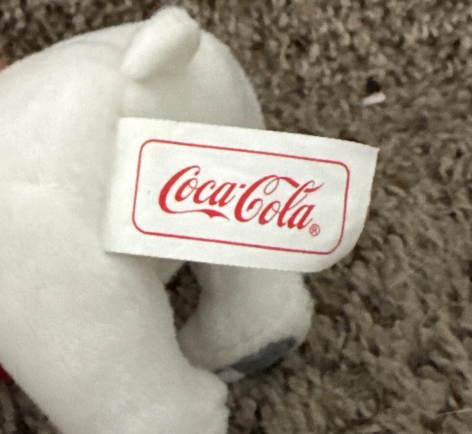 Coca-Cola White Polar Bear Mini 4in Plush - Image 3 of 3