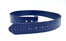 Vintage Black Embossed Leather Alligator Belt Size S - M Upcycled By Nyovee 33