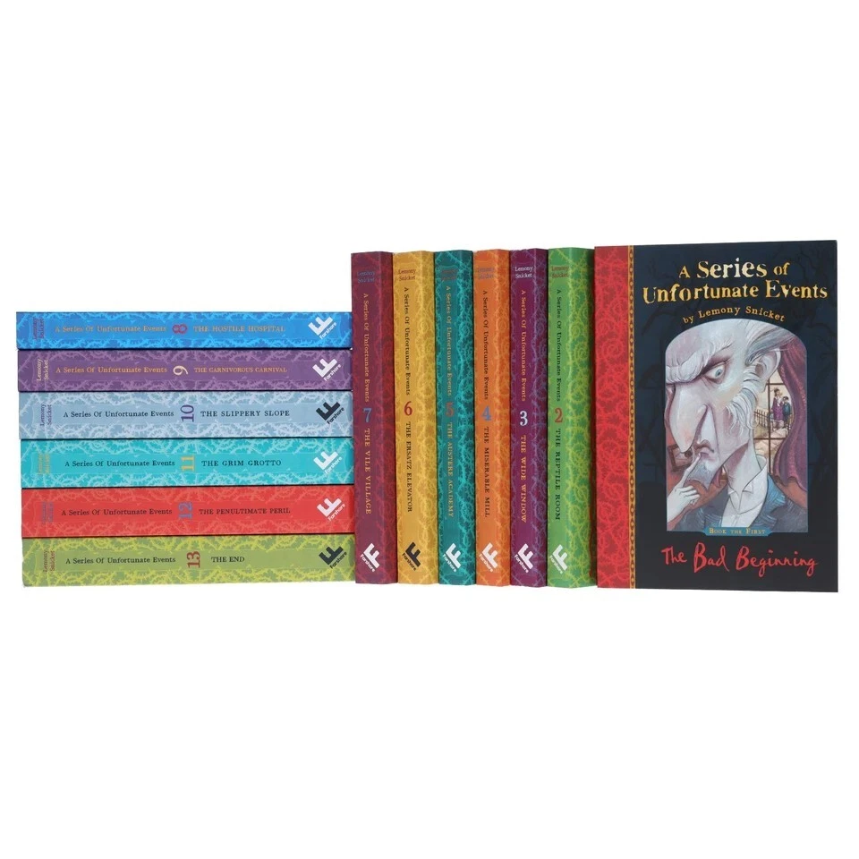 A Series of Unfortunate Events 13 Books Paperback Set -Age 9+ -By Lemony Snicket Foto 3 de 4