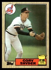 1987 Topps #192 Cory Snyder  ASR  Cleveland Indians