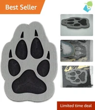 Gray EVA Foam Snowboard Stomp Pad with 3D Wolf Paw Design – Easy Install