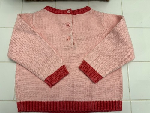 Gymboree Teachers Pet Pink Siamese Cat Sweater Bow Vintage Size 18-24 Months - Picture 7 of 10