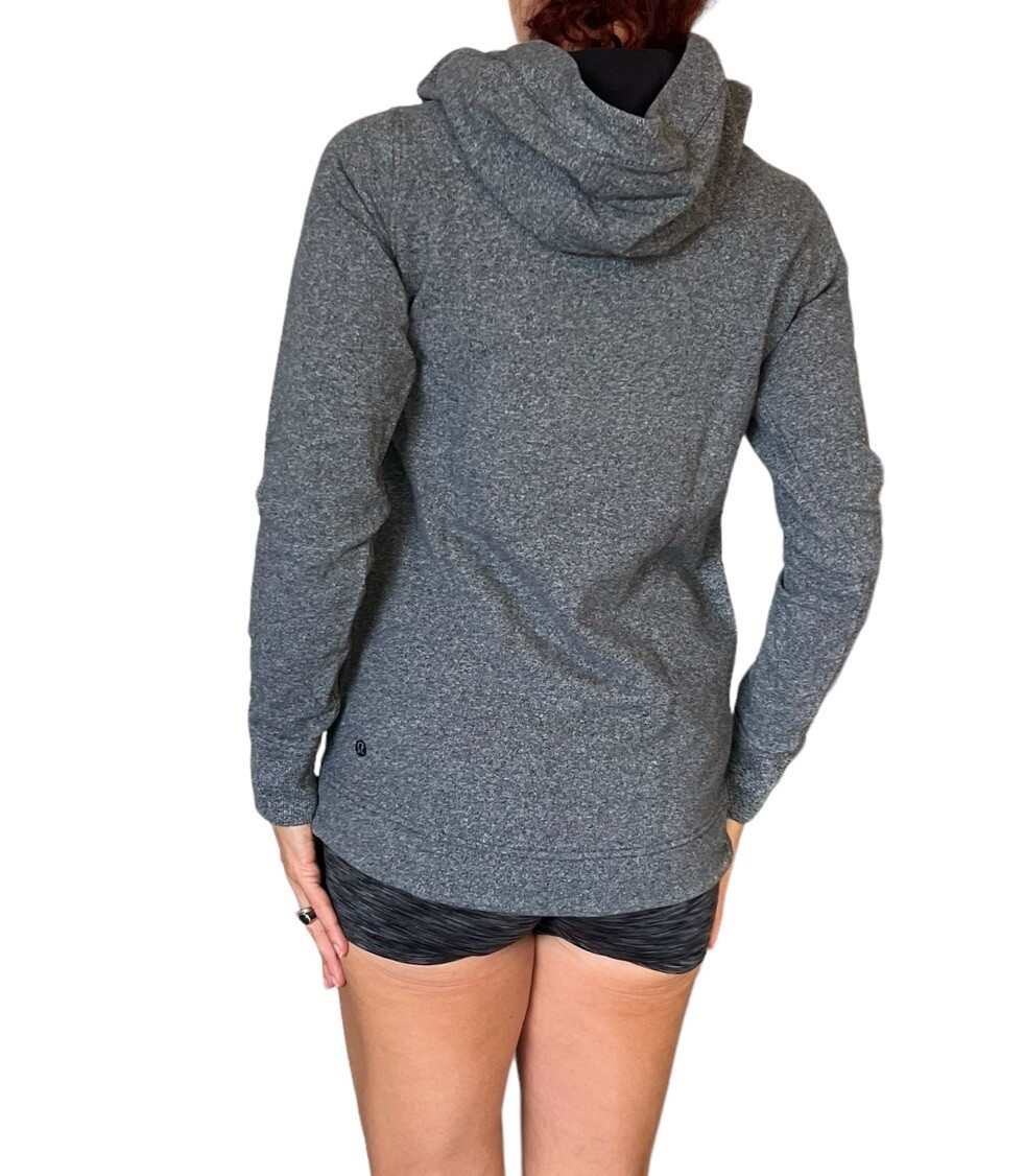 Lululemon Split Pullover Hooded Heathered Speckle… - image 12
