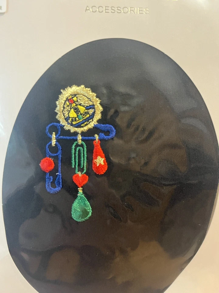 Vivienne Westwood VINTAGE Tights Black Embroidered Orb safety Pin M/L  NWT Japan - Image 3 of 4