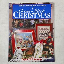 1996 Better Homes And Gardens Christmas Cross Stitch Sampler Design Pattern Book
