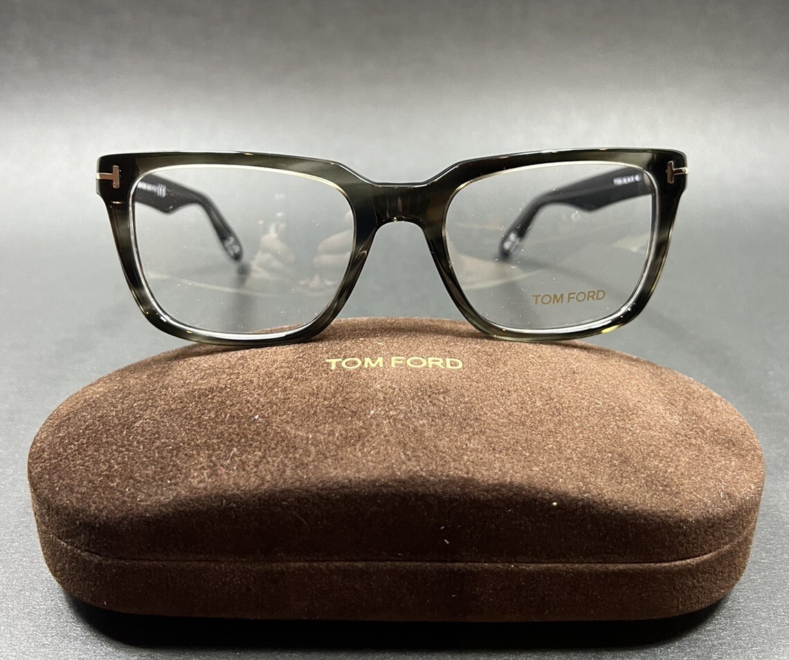 Tom Ford FT5304 093 Shiny Light Green Tort Eyeglasses Size