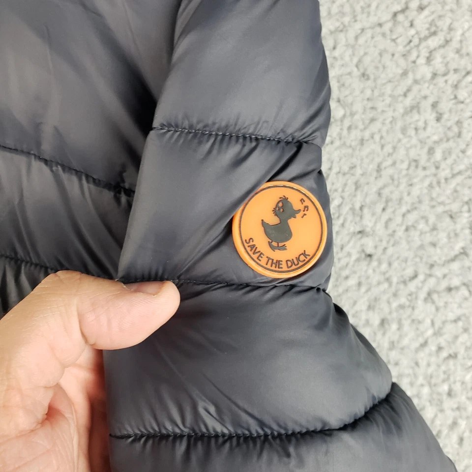 Save The Duck Ultra Light Puffer Jacket Youth 14 Navy Blue Pockets Full Zip - Image 2 of 4