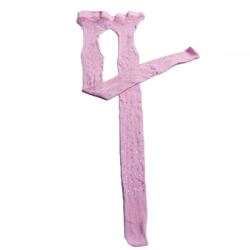 Calze donna collant calze collant a rete aperte maglia all'uncinetto glitter - Foto 15 di 25
