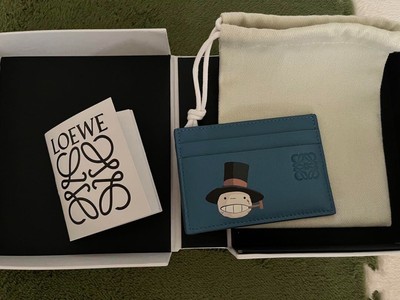 New Loewe Howl's Moving Castle Commuter Pass Case Card Case Blue Studio Ghibli