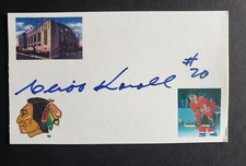 Cliff Koroll signed Chicago Blackhawks hockey index card 