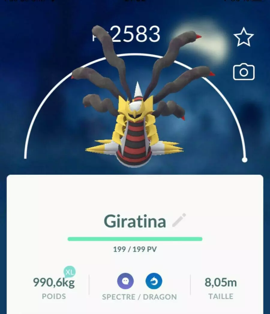 GIRATINA Origin Form Pokemon GO (30 days of friendship)