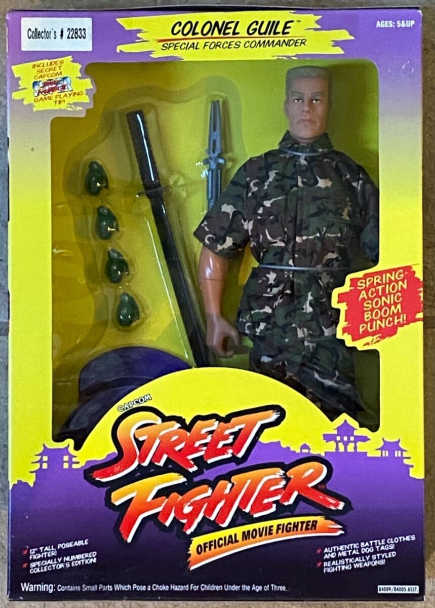 Street Fighter 1993 Colonel Guile 12in Figure Capcom Poseable Original  Hasbro for sale online