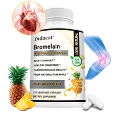 Bromelain 500mg - Natural Immune Support Supplement, Digestive Health