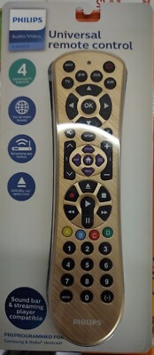 Philips Universal Remote Control 4 Device Audio Video Preprogrammed for Samsung