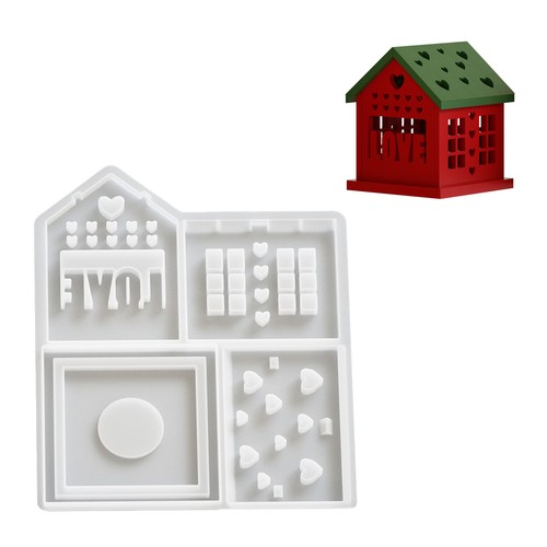 House Silicone Mold for Making Gingerbread Holiday Christmas - Picture 2 of 13