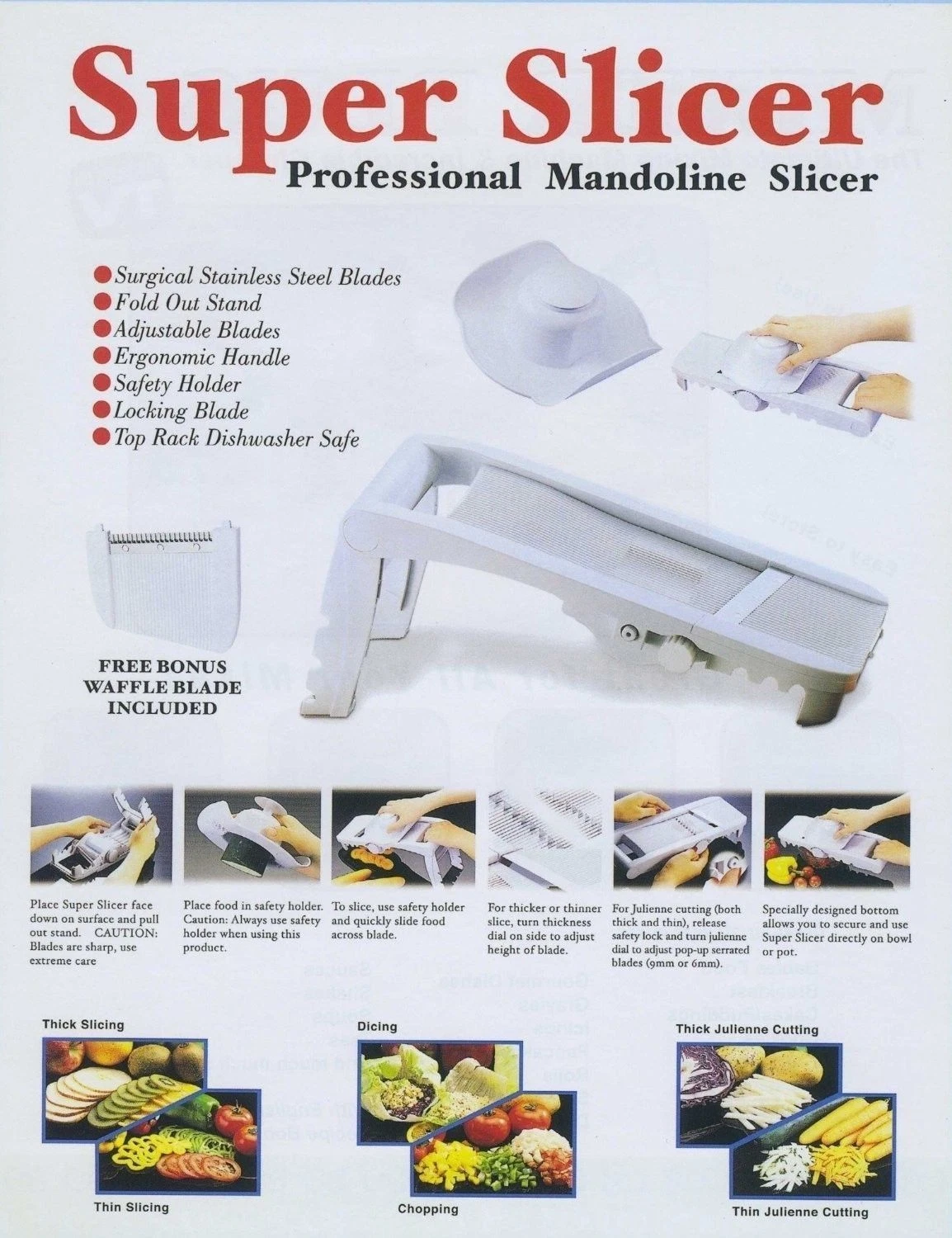 Super Slicer Grater Julian Mandoline Set
