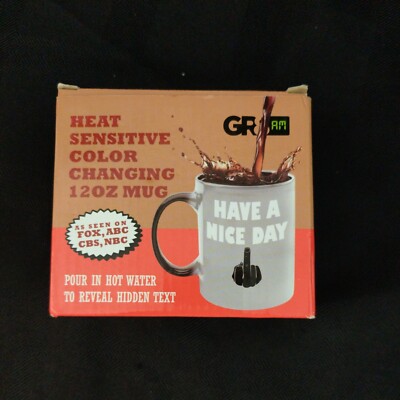 GR8AM Heat Sensitive Novelty Color Changing 12oz Mug As Seen on TV NEW |  eBay