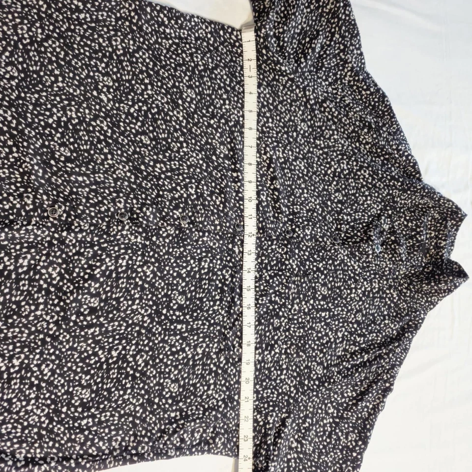 Blusa de manga larga blanca negra blanca negra occidental súper suave 16/18 nueva sin etiquetas Foto 4 de 4